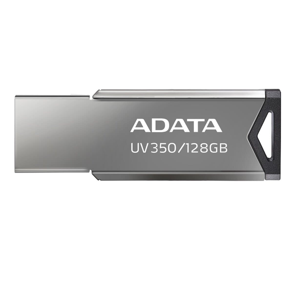 Флеш пам'ять флешка Flash A-DATA UV 350 128Gb USB 3.2 Silver (AUV350-128G-RBK)