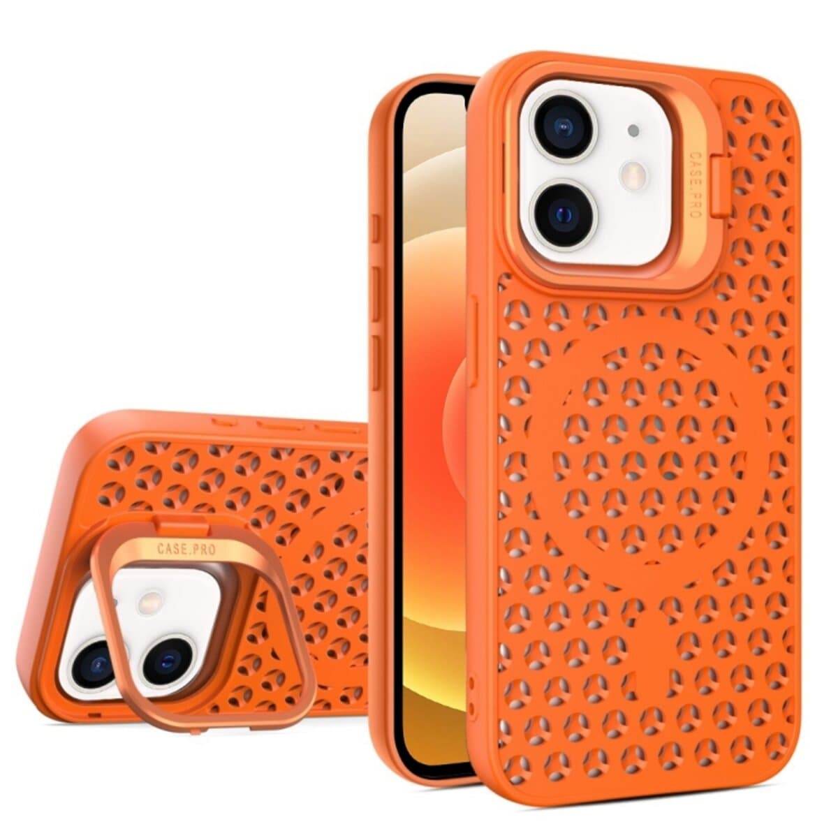 Защитный чехол-накладка Cosmic Grater Stand для Apple iPhone 12/12 Pro Orange (GRASTiP12Orange)