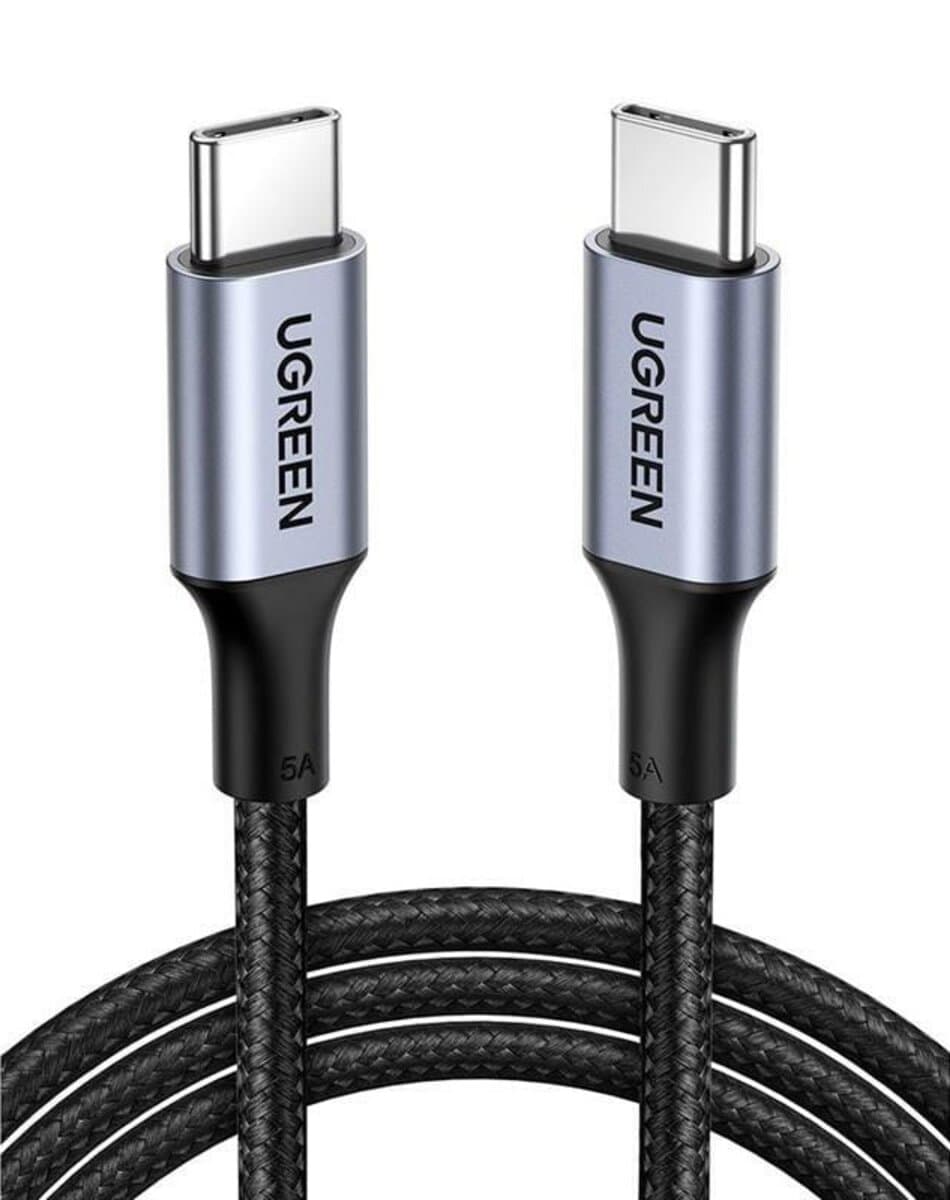 Кабель UGREEN US316 USB-C to USB-C 2.0 Cable 100W Alu Case with Braid 1.5м Black (UGR-70428)
