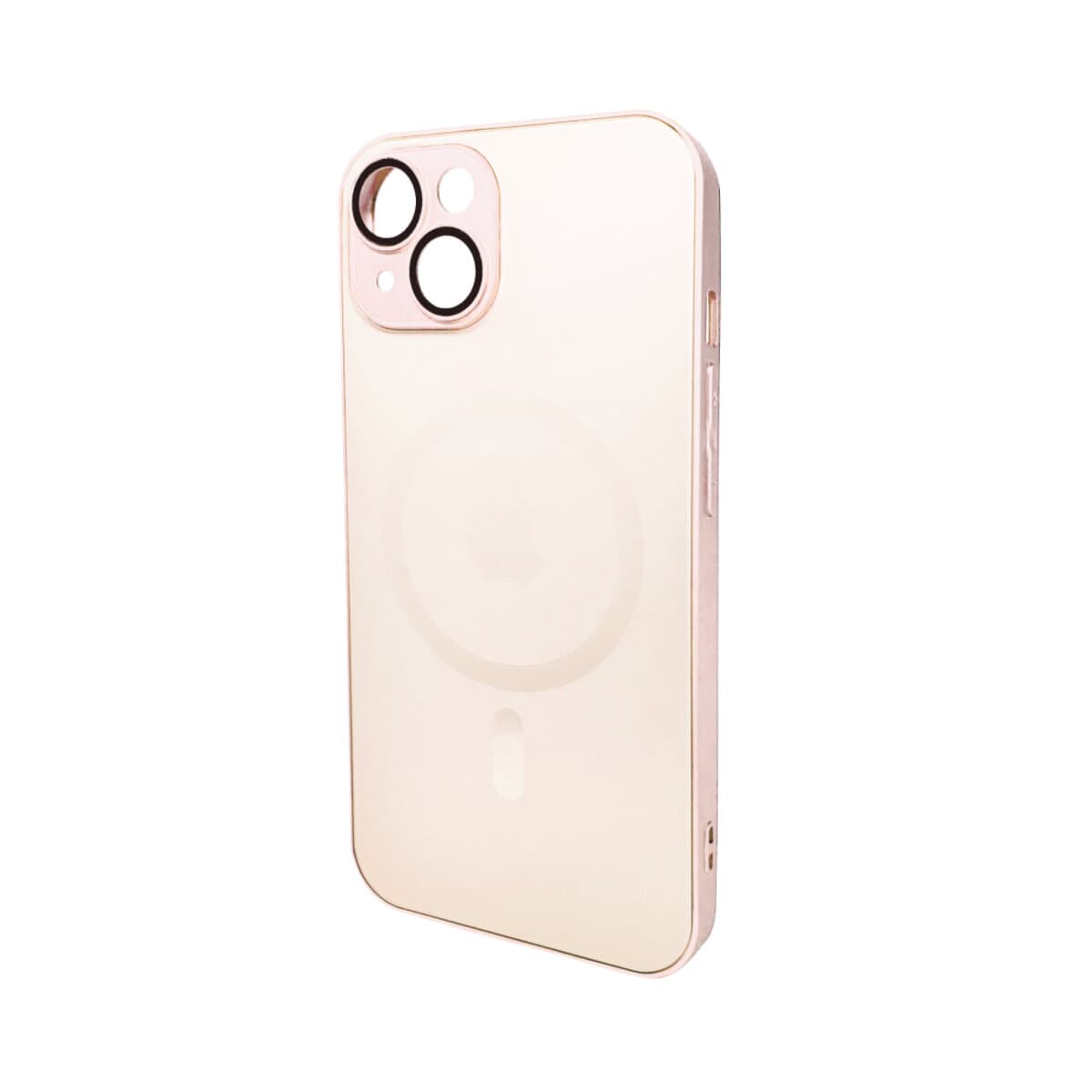 Защитный чехол-накладка AG Glass Matt Frame Color MagSafe Logo для Apple iPhone 14 Chanel Pink (AGMattFrameMGiP14Pink)