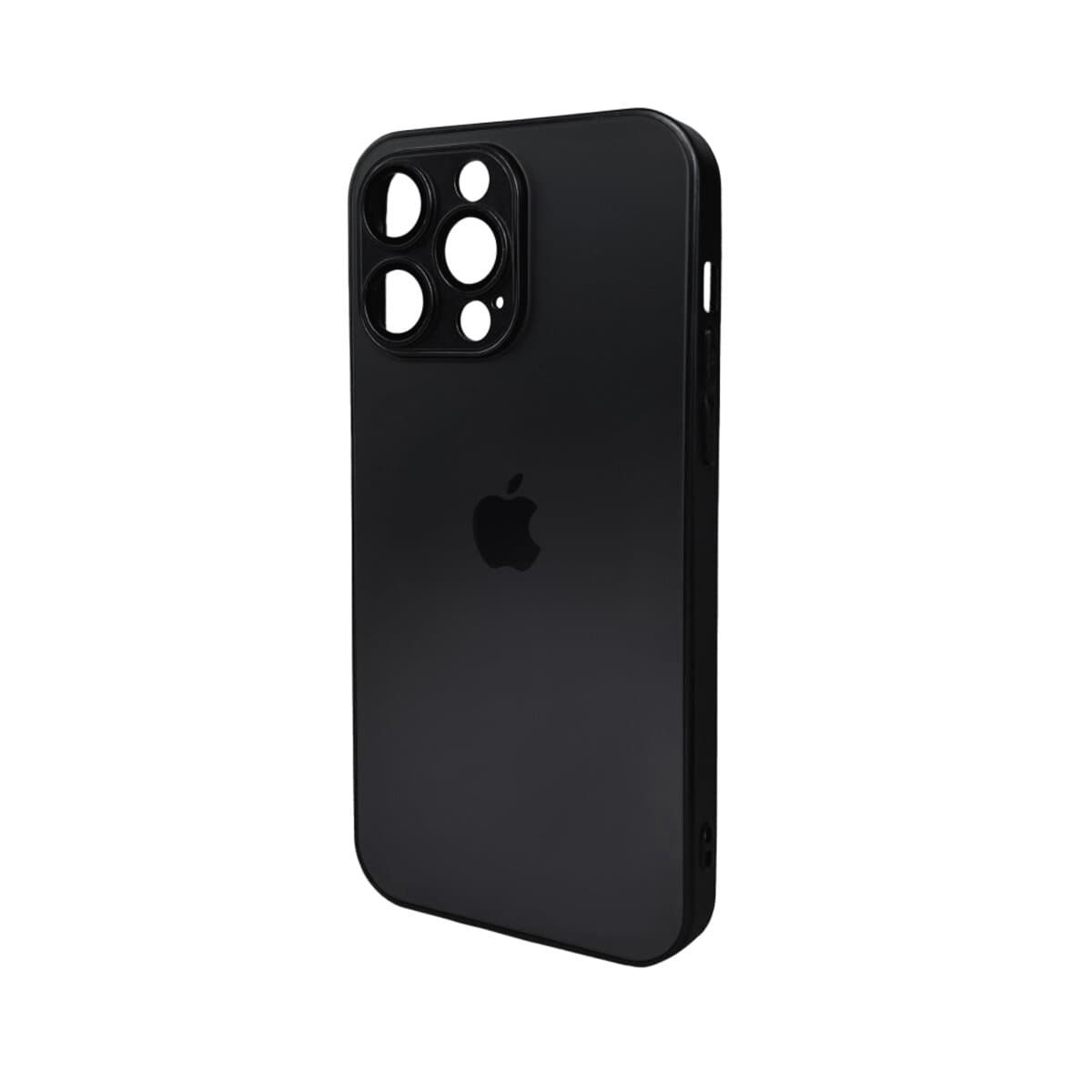 Защитный чехол-накладка AG Glass Matt Frame Color Logo for Apple iPhone 15 Pro Max Graphite Black (AGMattFrameiP15PMBlack)