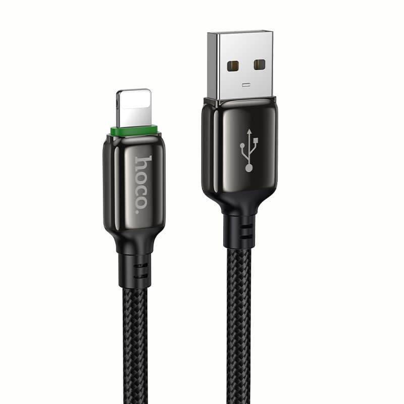 Кабель HOCO X127 Exceed charging data cable 2.4A 1m USB to Lightning Black