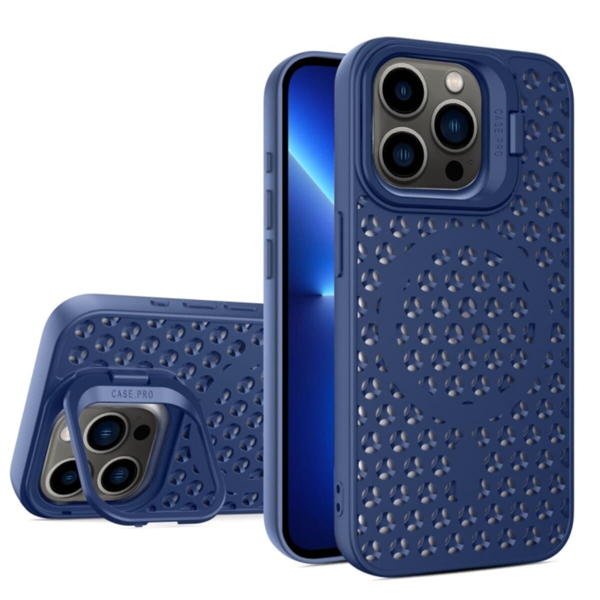 Защитный чехол-накладка Cosmic Grater Stand для Apple iPhone 13 Pro Blue (GRASTiP13PBlue)