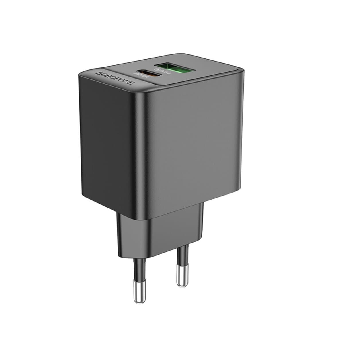 Зарядное устройство BOROFONE BAS14A Erudite PD20W+QC3.0 charger EU 5V 3A Black