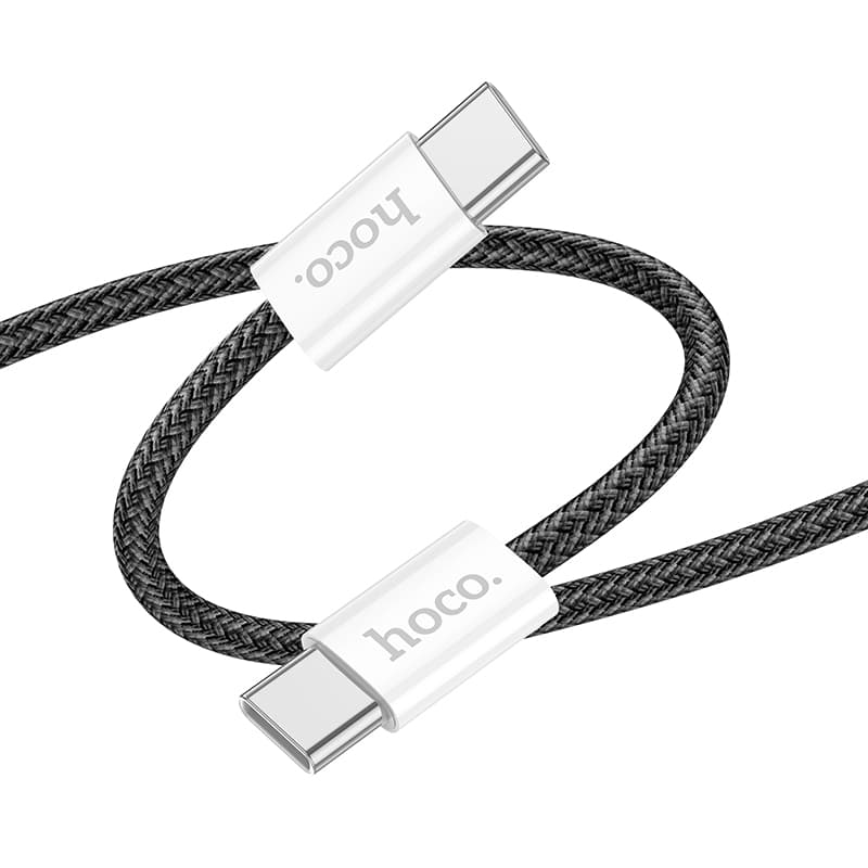 Кабель HOCO X104 Source 60W 3A 1m charging data cable Type-C to Type-C Black