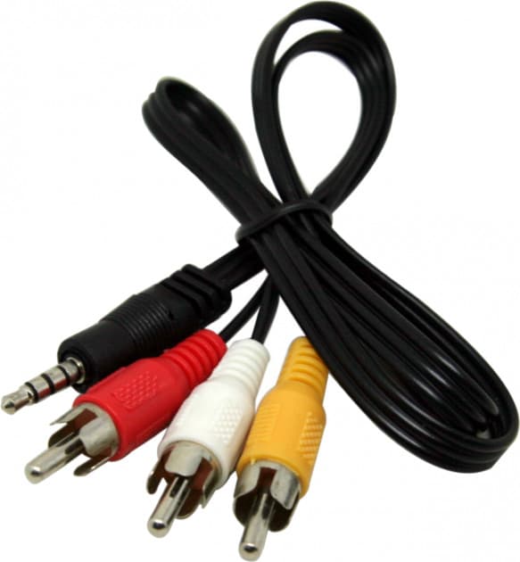 Кабель аудіо відео S0121 Jack 3.5мм M-3xRCA M Black