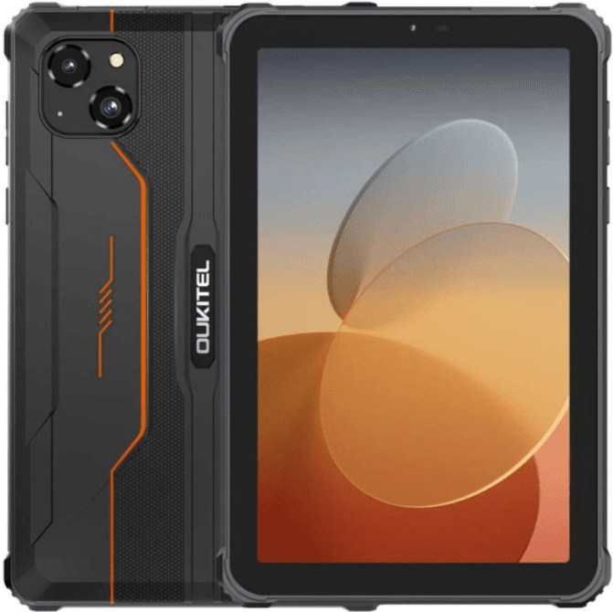 Захищений планшет Oukitel RT3pro 8'' HD 4GB/128GB G81 5150mAh 16+8Мп IP69K LTE Black-Orange (RT3pro_Orange)