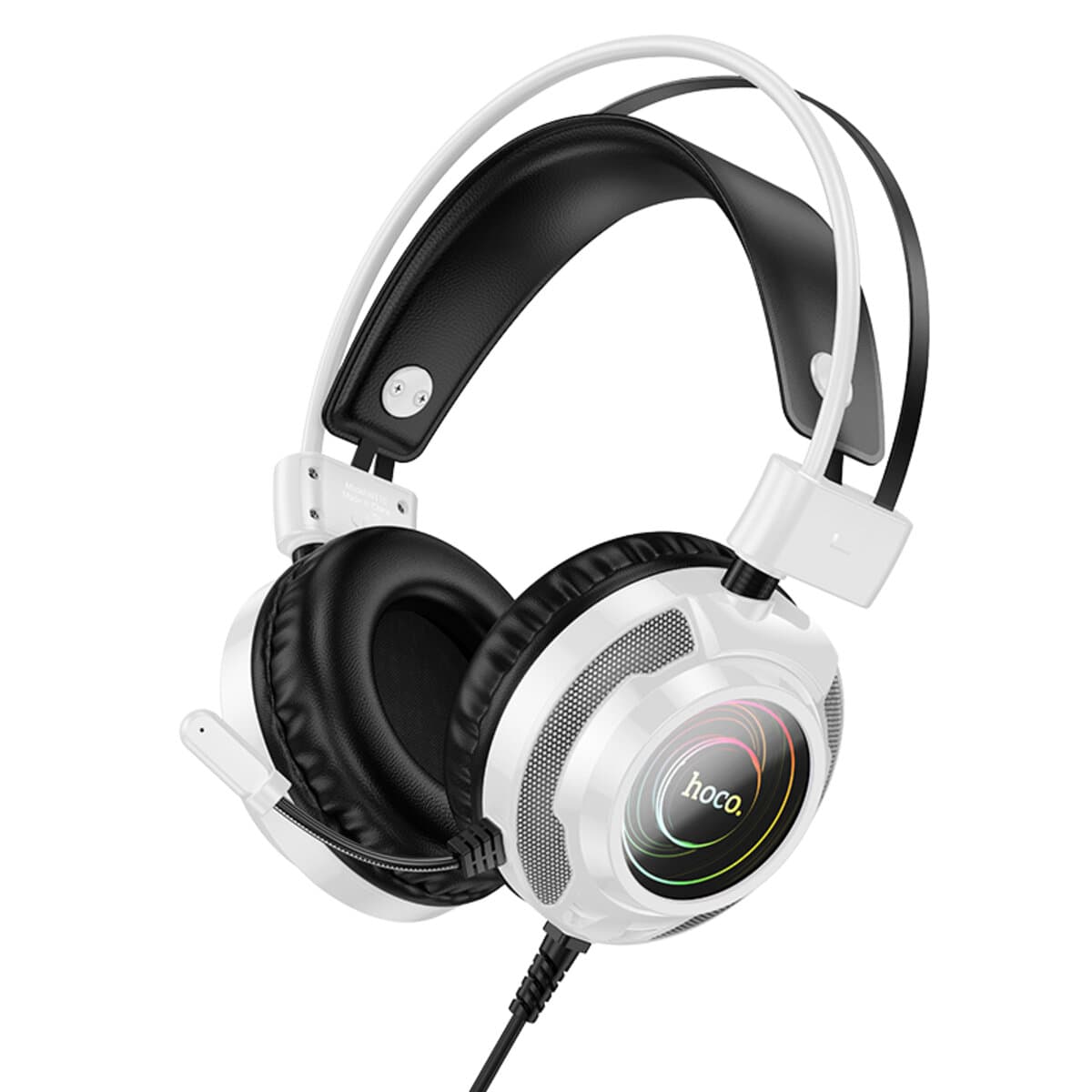 Провідні ігрові навушники HOCO W110 Resource gaming headphones USB/ mini jack 3.5 White