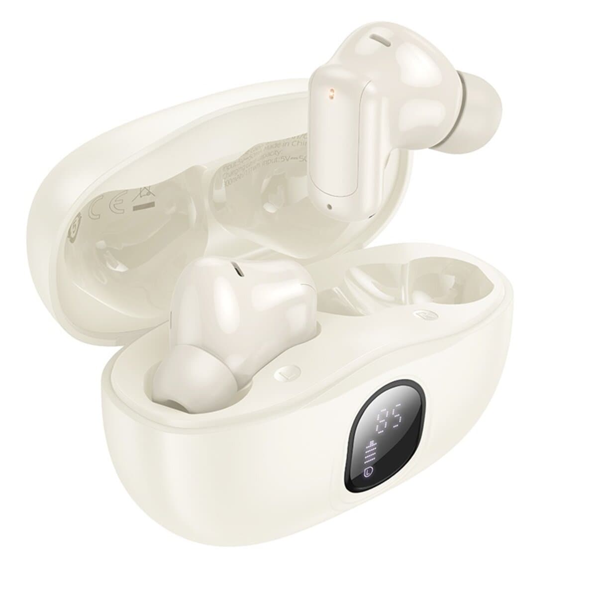 Беспроводные наушники BOROFONE FQ4 Lighten true wireless ANC+ENC noise reduction BT5.4 headset 400mAh Milky White