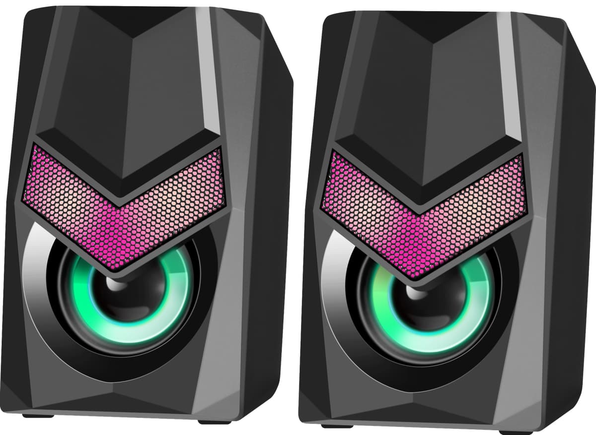 Комп'ютерні колонки 2.0 Defender Solar 1 6Вт RGB USB Black (65401)