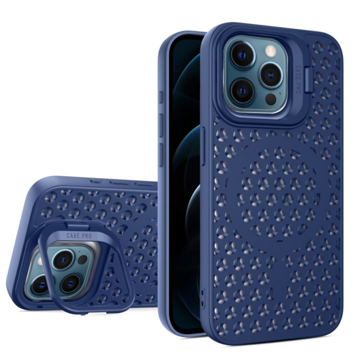 Защитный чехол-накладка Cosmic Grater Stand для Apple iPhone 12 Pro Max Blue (GRASTiP12PMBlue)