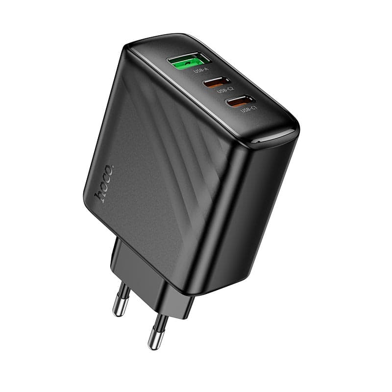 Зарядное устройство HOCO CS26A Article PD45W 2xType-C 1xUSB charger 3A Black