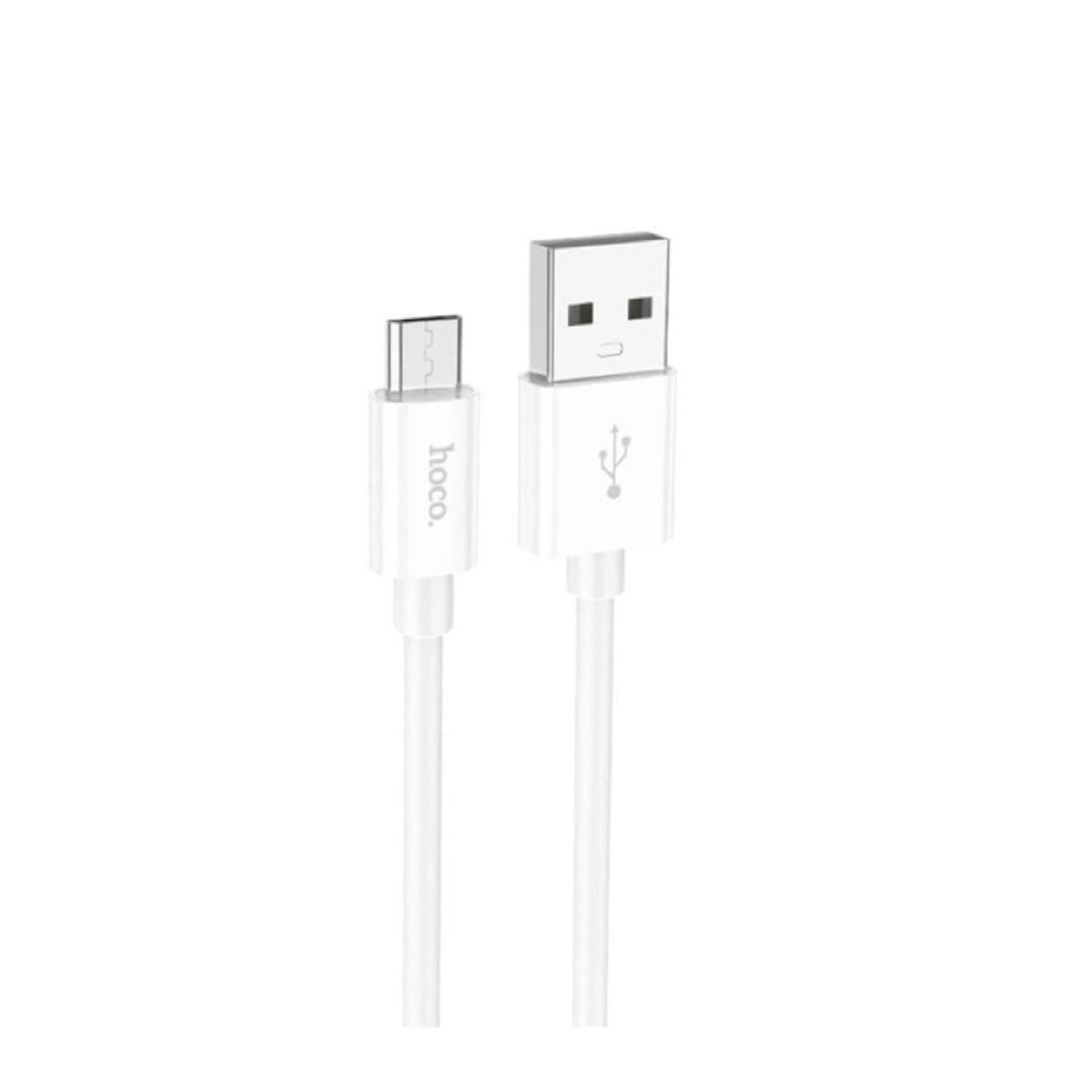 Кабель HOCO X87 USB to Micro-USB Magic silicone charging data cable 1m 2.4A White