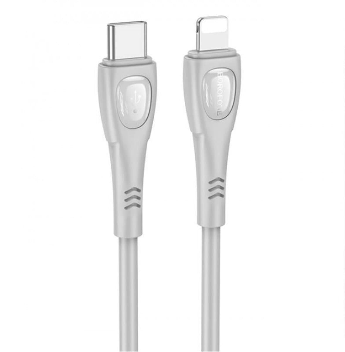 Кабель BOROFONE BX98 Type-C to Lightning Superior PD Charging Data Cable 1м 3A Grey (BX98PDLG)