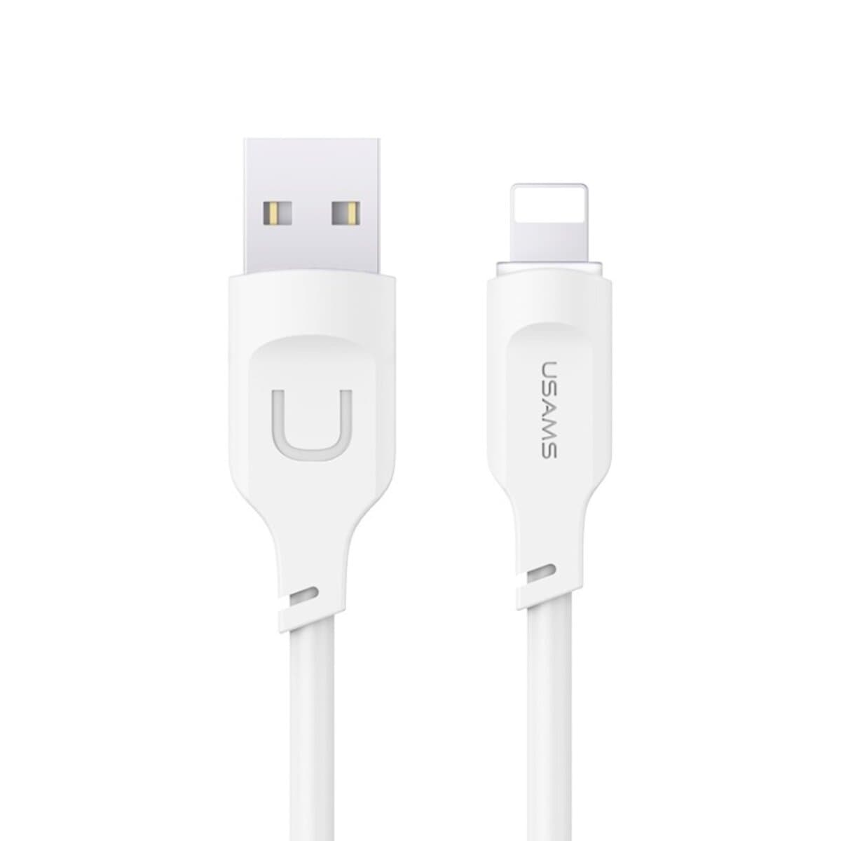 Кабель Usams US-SJ565 USB to Lightning Charging and Data Cable Lithe Series 1.2m 2.4A White (SJ565USB02)