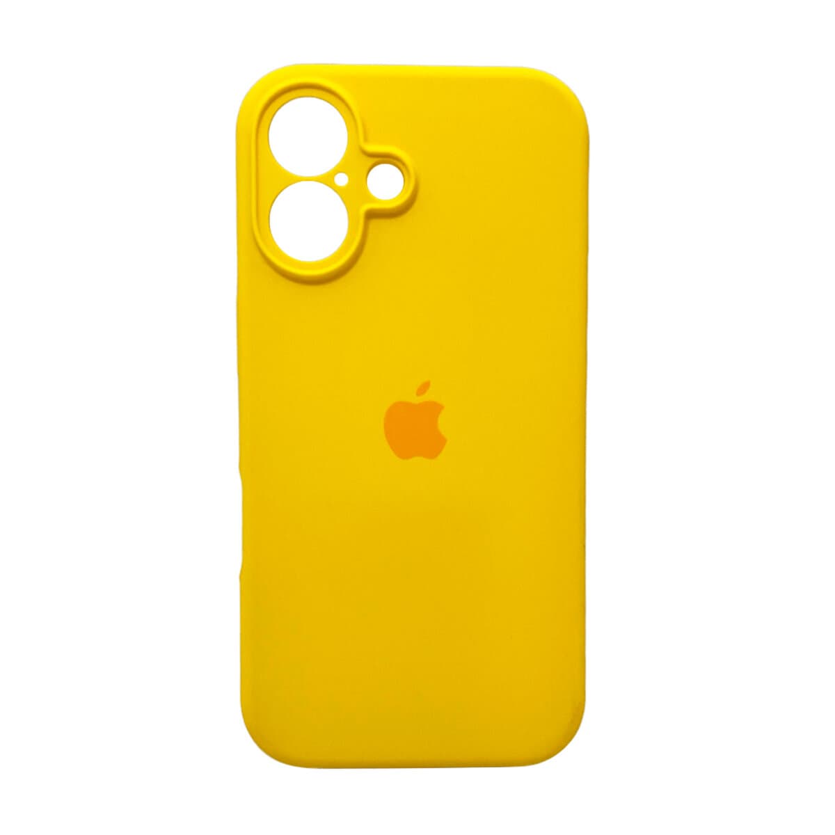 Защитный чехол-накладка Silicone Full Case AA Camera Protect для Apple iPhone 16 Canary Yellow (FullAAi16-33)