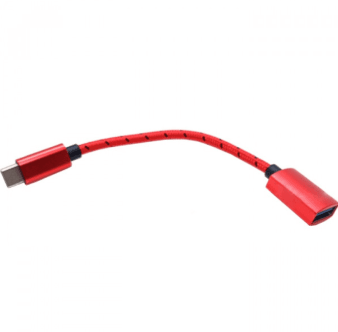 Перехідник B00971 OTG Type-C to USB 3.2 15см Red