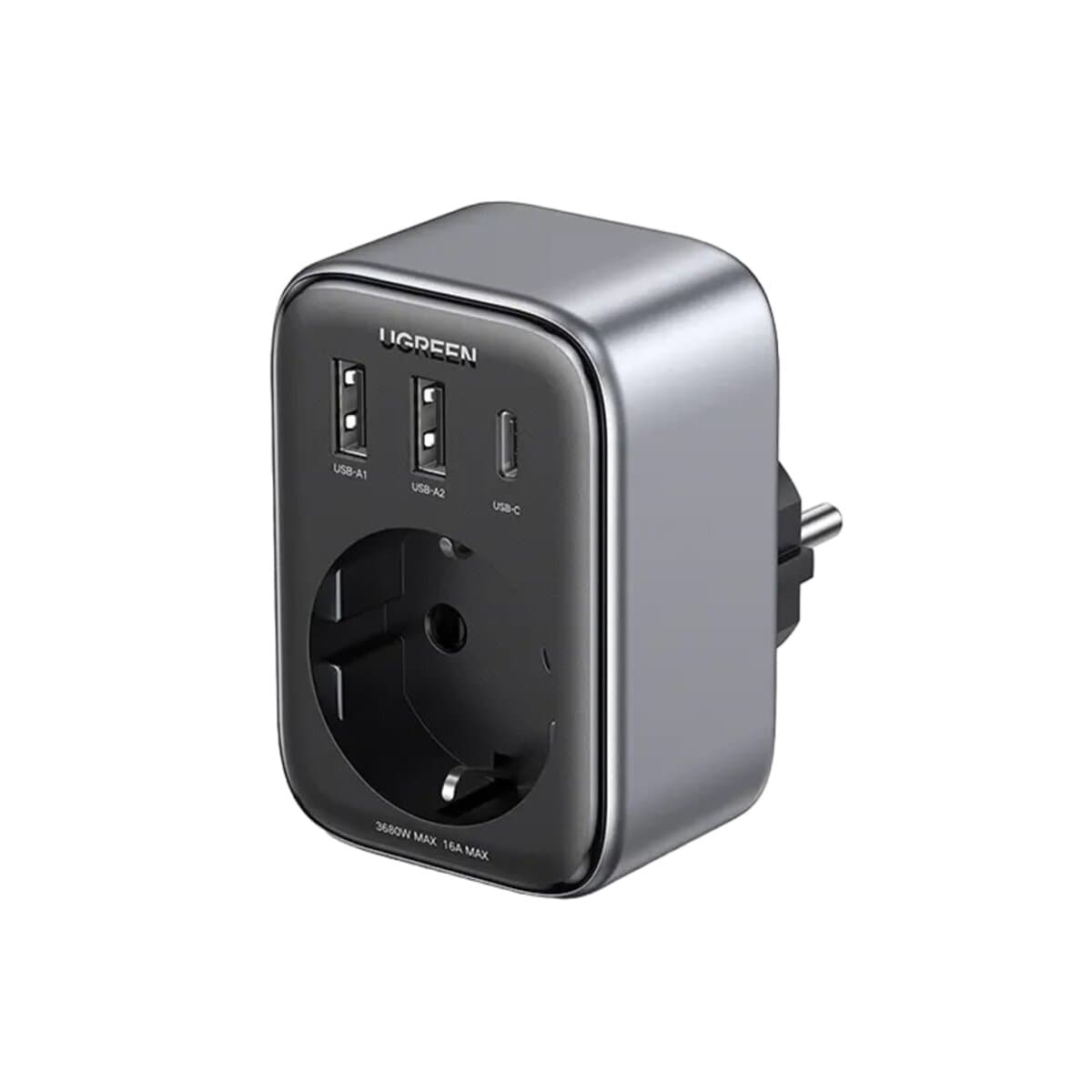 Сетевой фильтр UGREEN CD314 30W Outlet Extender EU 2A1C Black (UGR-90613)