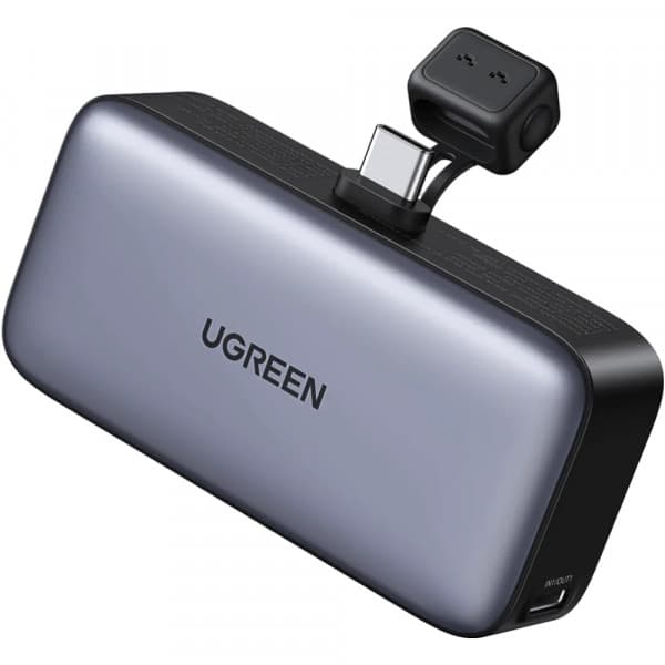 Powerbank павербанк УМБ Ugreen PB503 5000mAh 22.5W Type-C In/Out with build-in Type-C connector Grey (35338)