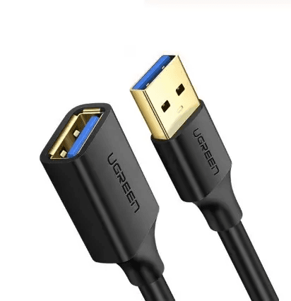 Кабель подовжувач UGREEN US129 USB M на USB F 3.0 Extension Male Cable 1.5m Black (UGR-30126)