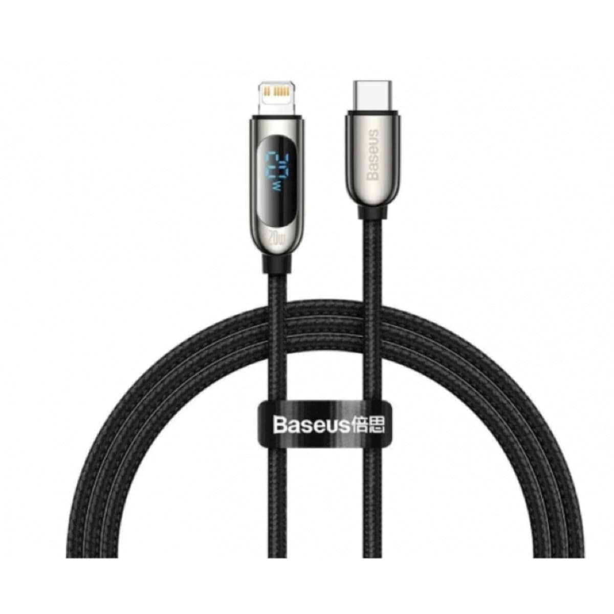 Кабель Baseus Display Fast Charging Data Cable Type-C to Lightning 20W 1m Black (CATLSK-01)