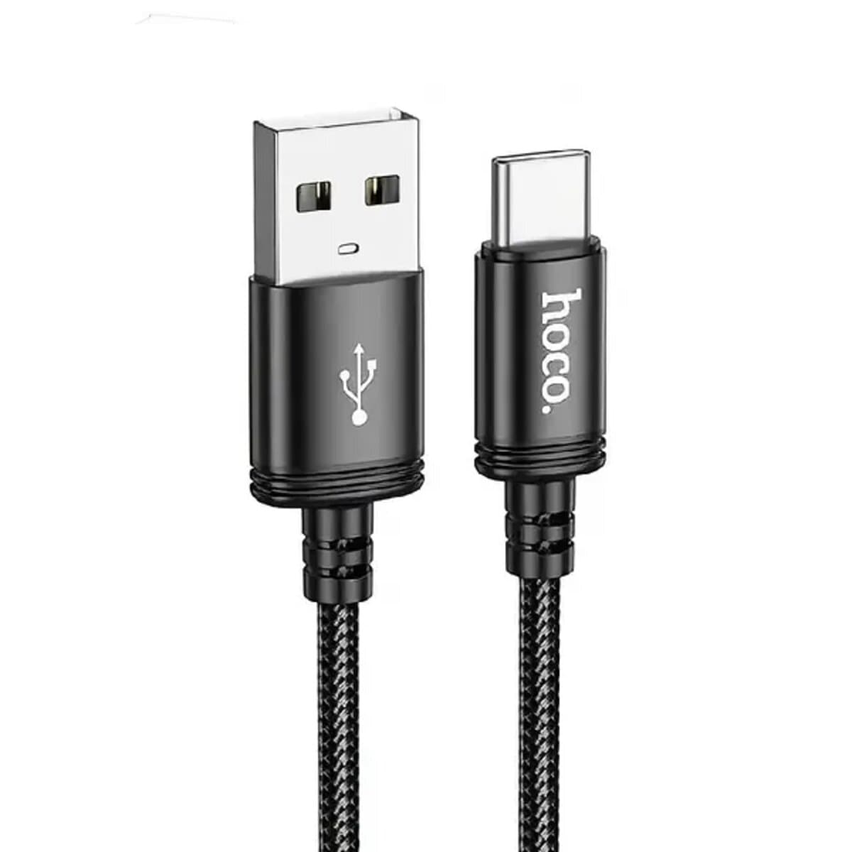 Кабель HOCO X89 Wind charging data cable USB to Type-C 1m 3A Black