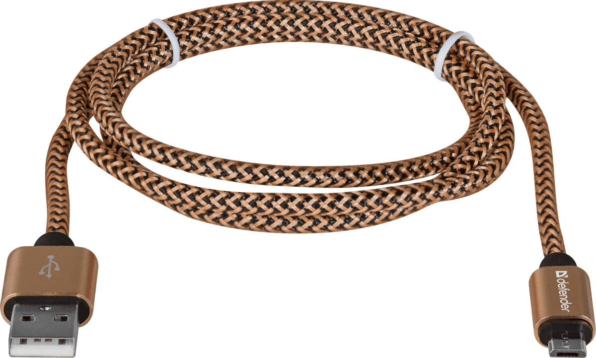 Кабель Defender 08-03T PRO USB AM - micro BM 1м Gold (87800)