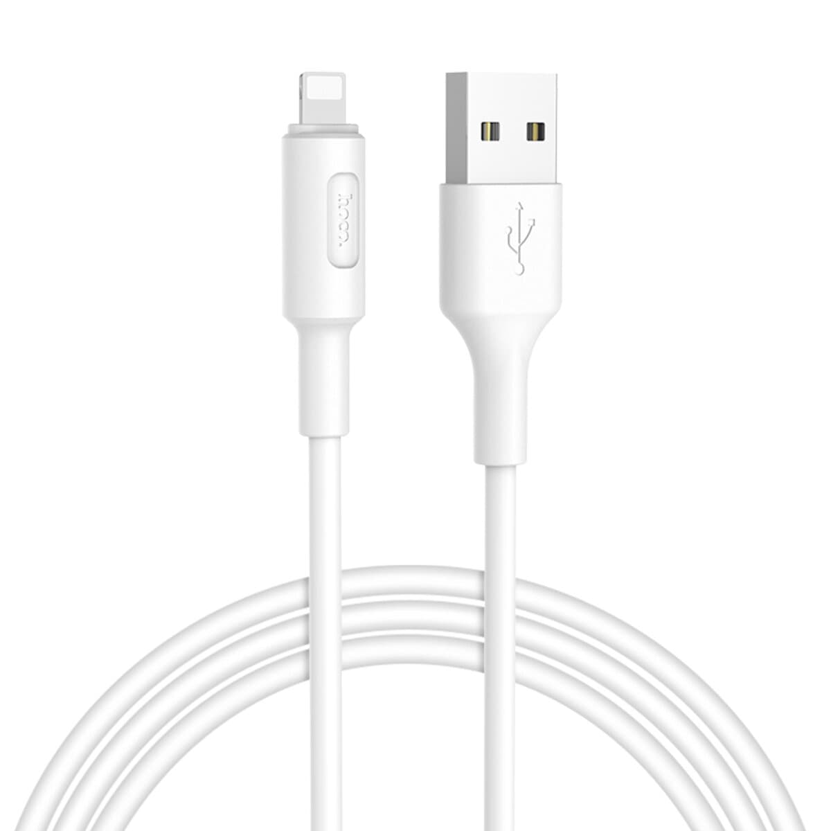 Кабель HOCO X25 USB to Lightning 2A 1m PVC connectors White