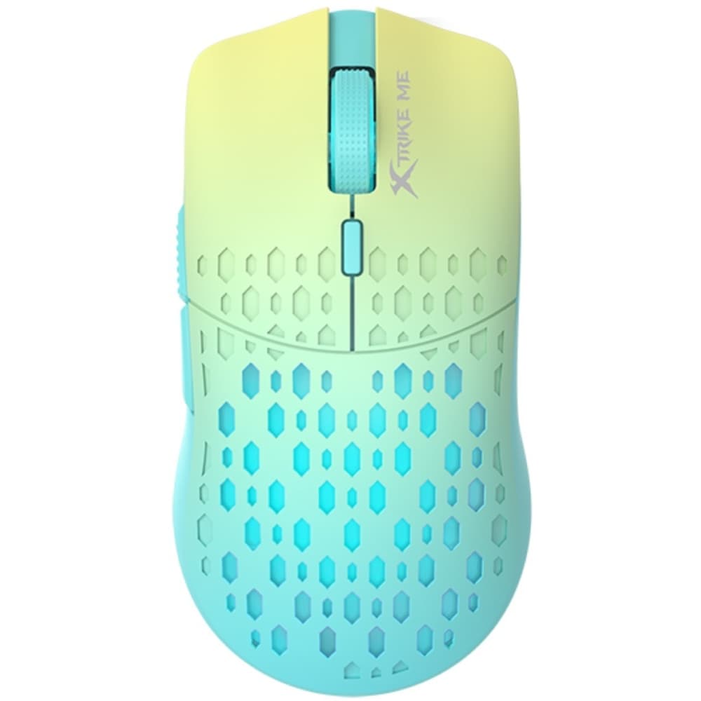 Беспроводная игровая мышка XTRIKE ME GW-121 Bluetooth 3200dpi 6кн 7 режимів RGB Blue-Yellow