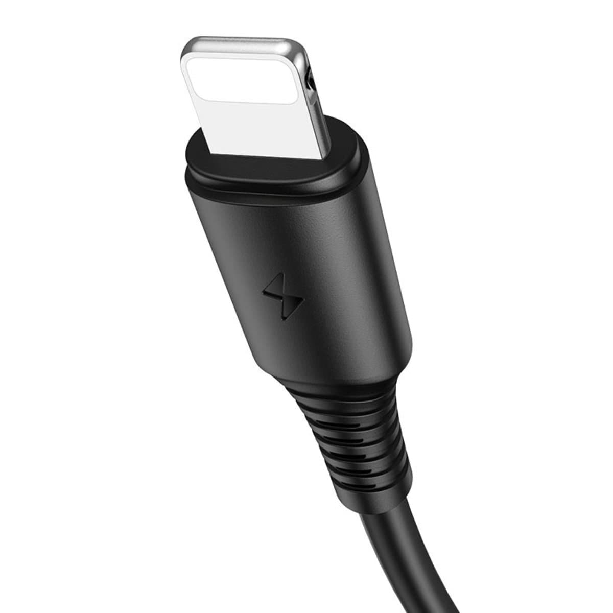 Кабель BOROFONE BX47 USB to Lightning 2.4A 1m PVC connectors Black (BX47LB)