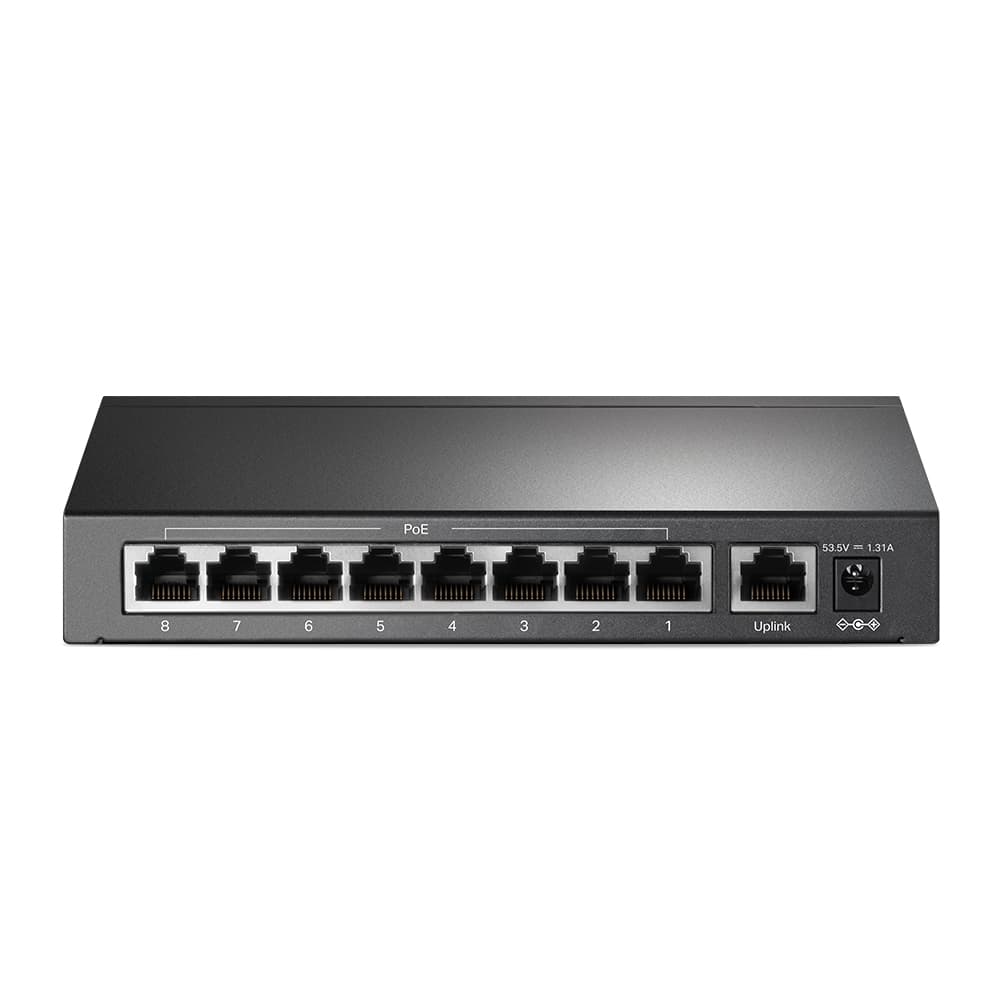 Комутатор TP-Link TL-SF1009P 9 port 10/100M PoE Switch 9 10/100M RJ45 ports including 4 PoE ports Метал Black