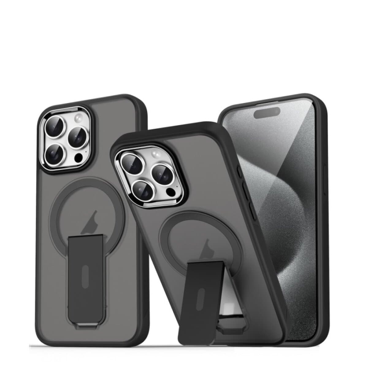 Защитный чехол-накладка Cosmic Magnetic Stand для Apple iPhone 15 Pro Black (MagStand15PBlack)