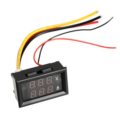 Цифровий вольтметр амперметр до 100В 10А LED ЖК 1'' (286123)