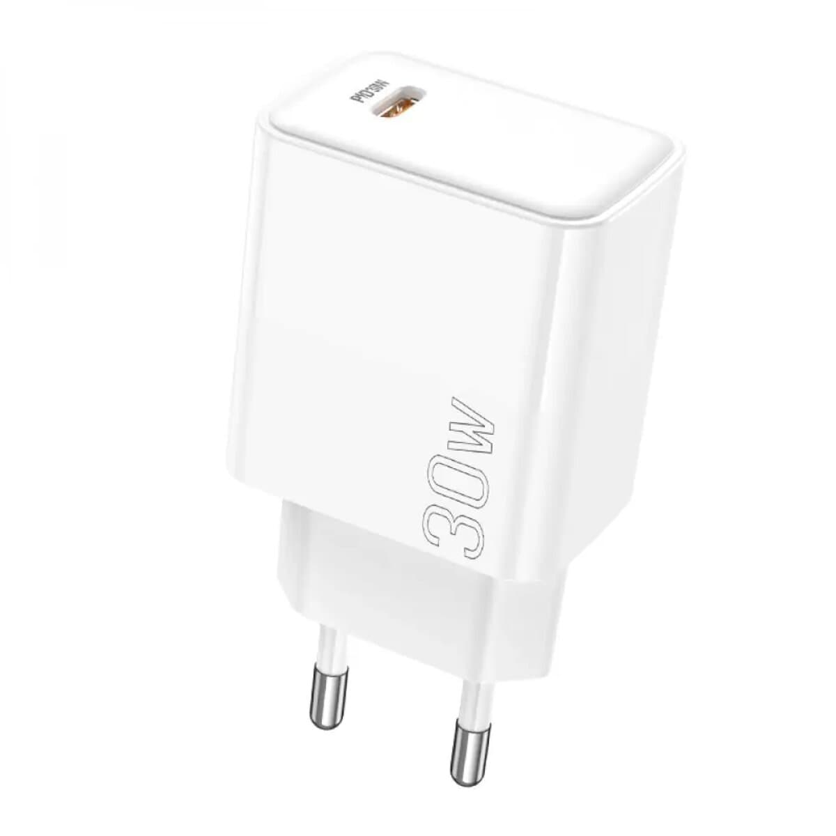 Зарядний пристрій BOROFONE BA77A Insightful single port PD30W charger 3A White (BA77AW)