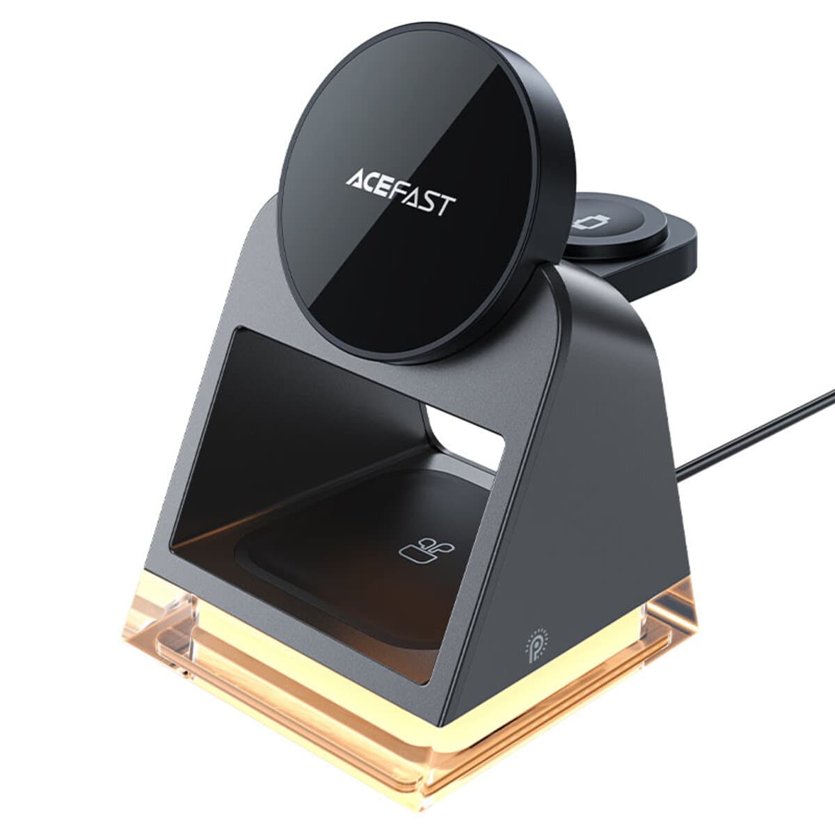 Бездротовий зарядний пристрій ACEFAST E17 desktop 3-in-1 Wireless Charging Holder Black