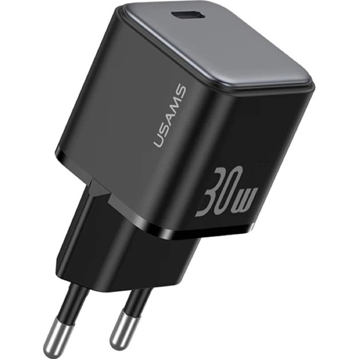 Зарядний пристрій Usams US-CC186 PD 30W Single Port Fast Charger EU X-ron Series Black (CC186TC01)