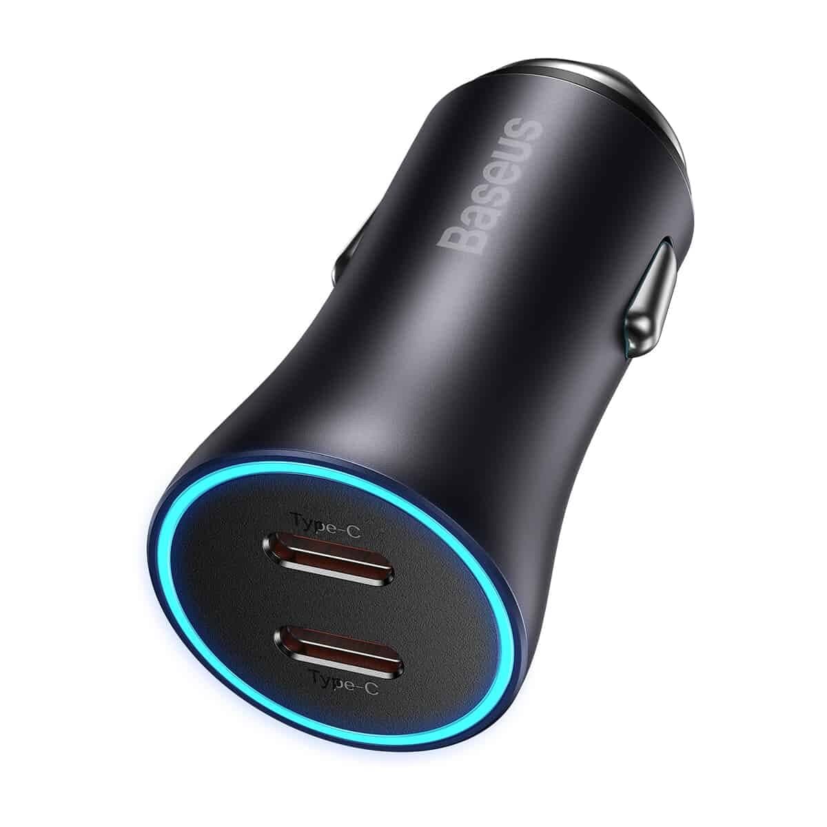 Автомобильное зарядное устройство Baseus Golden Contactor Pro Dual Fast Charger Car Charger 2xType-C 3A 40W Dark Grey (CGJP000013)