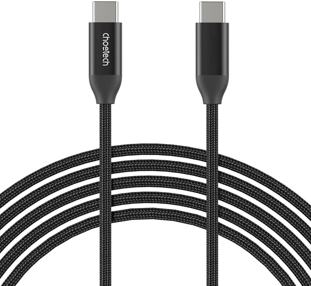 Кабель Choetech XCC-1036 USB3.1 Type-C MM 2м Gen2 240W 50V 5A обплетення Black