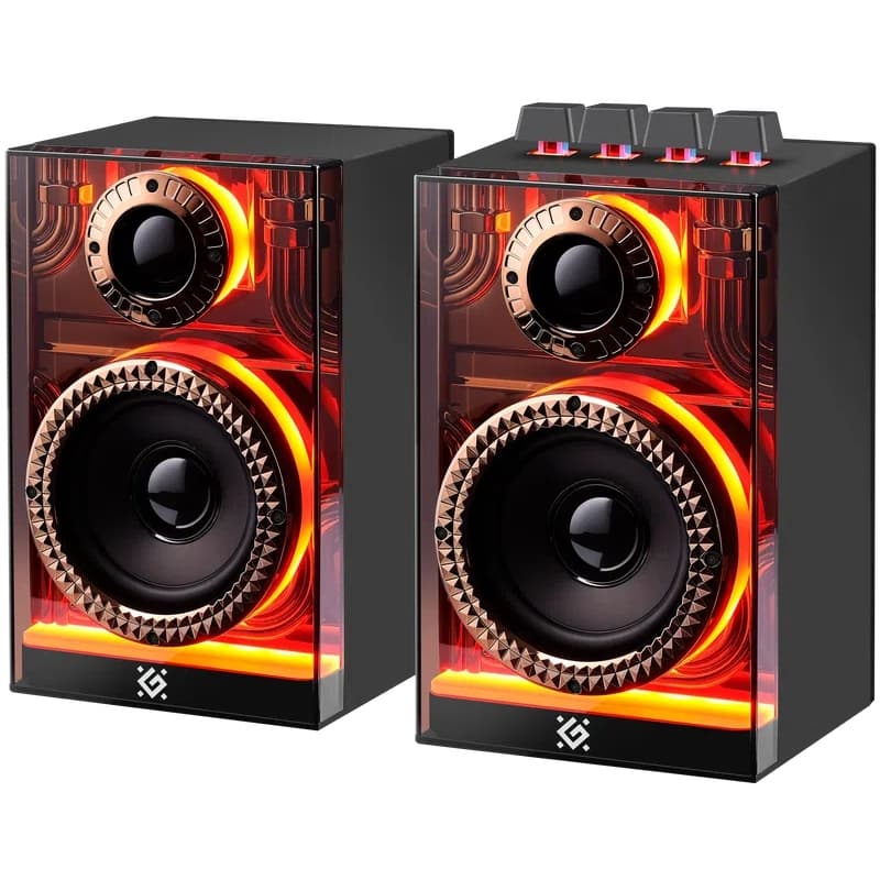 Комп'ютерні колонки Defender Futuro 20Вт 2.0 Bluetooth/USB/TF/AUX LED Black (65087)