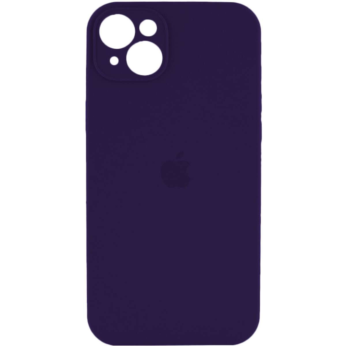 Защитный чехол-накладка Silicone Full Case AA Camera Protect для Apple iPhone 15 Berry Purple (FullAAi15-59)