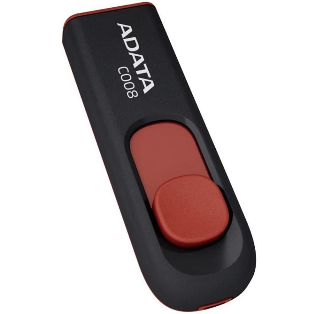 Флеш пам'ять флешка Flash A-DATA C008 32Gb USB 2.0 Black-Red (AC008-32G-RKD)