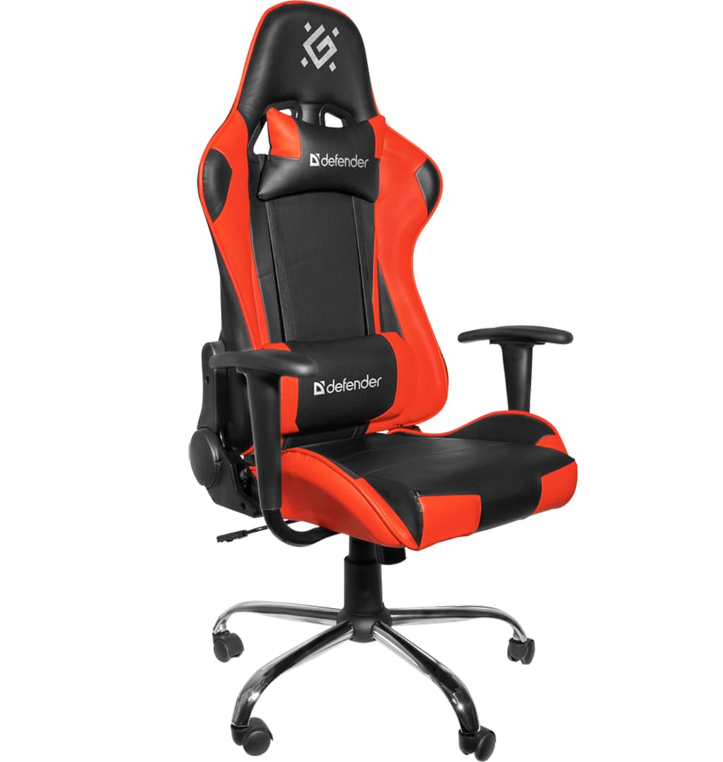 Ігрове крісло Defender Azgard до 160кг Екошкіра Black-Red (64358)