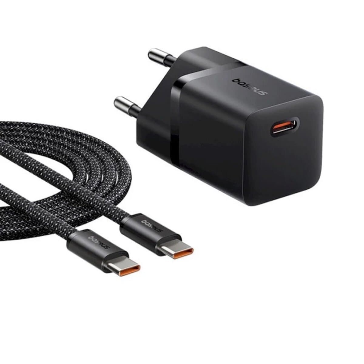 Зарядное устройство Baseus GaN5 Fast Charger mini 1xType-C 25W EU Type-C to Type-C Black (P10110909113-01)