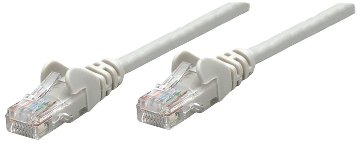 Патчкорд Intellinet 737302 UTP Cat.5e 0.25м Біметал ССА Grey