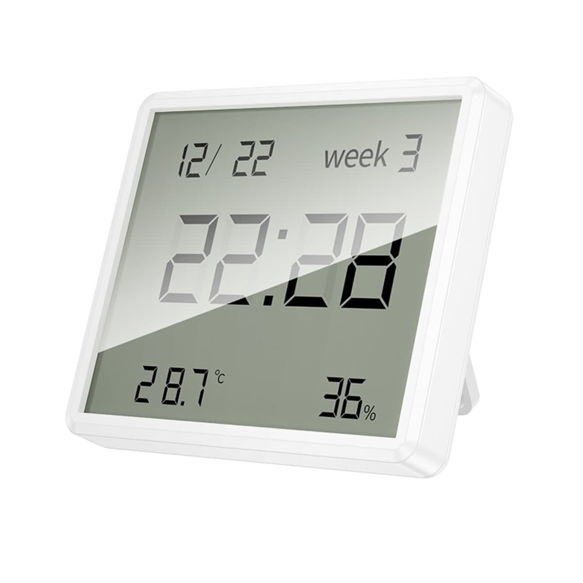 Термометр гигрометр HOCO HX41 Indoor electronic clock with hygrothermometer 3.5'' White