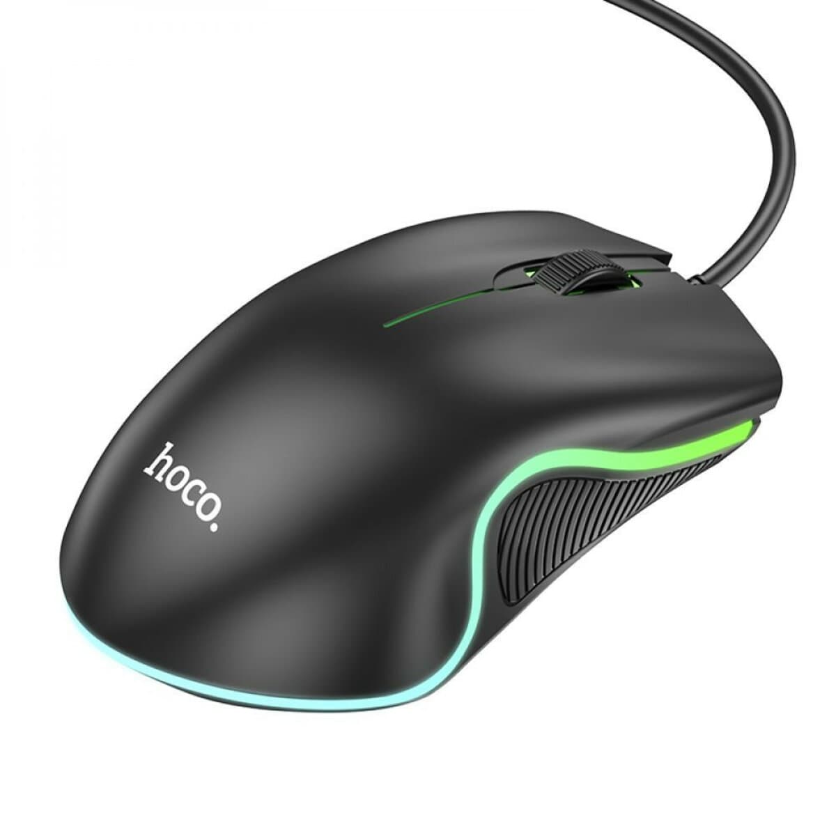 Проводная мышка HOCO GM19 Enjoy gaming luminous wired mouse USB 1000dpi Black