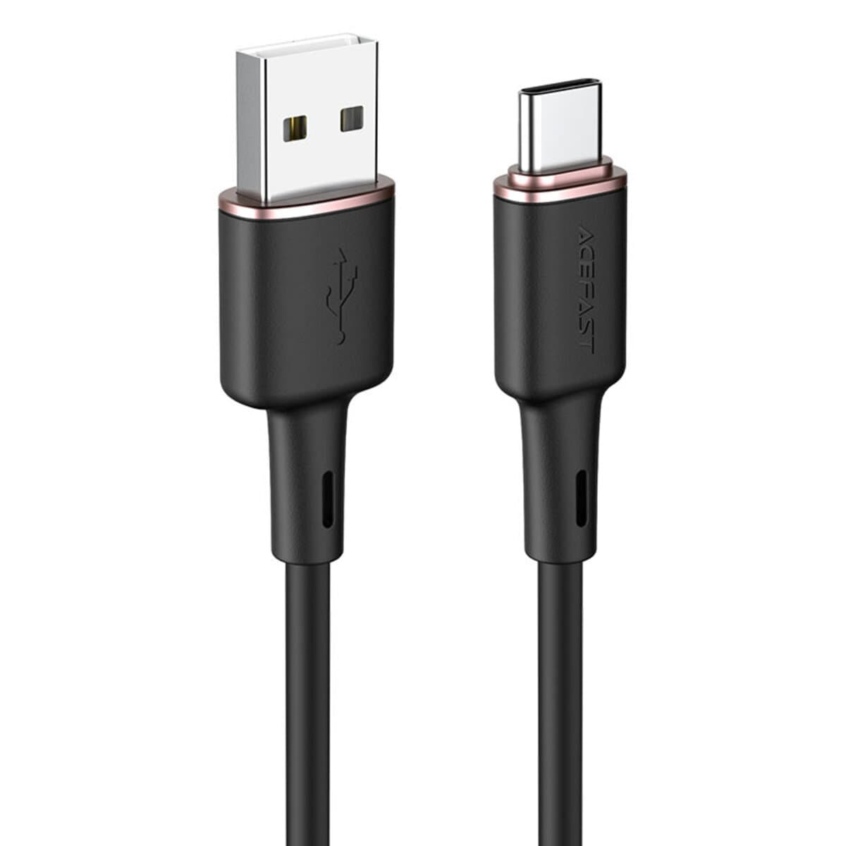 Кабель ACEFAST C2-04 USB to Type-C 3A 1.2m silicone zinc connectors Black (AFC2-04B)