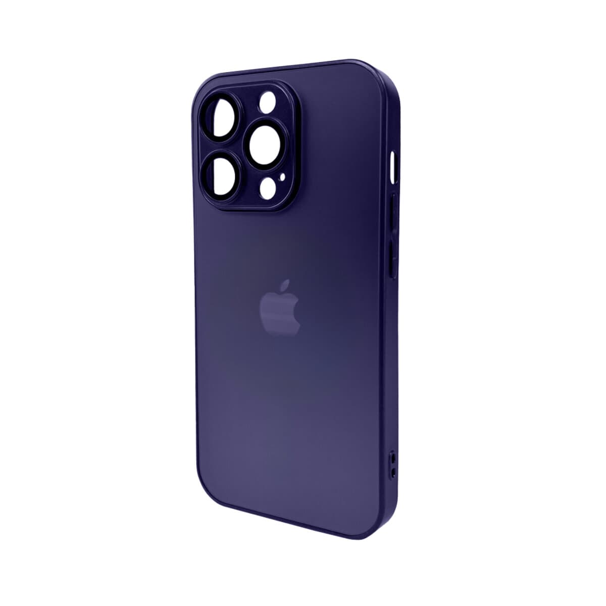 Защитный чехол-накладка AG Glass Matt Frame Color Logo для Apple iPhone 14 Pro Deep Purple (AGMattFrameiP14PPurple)