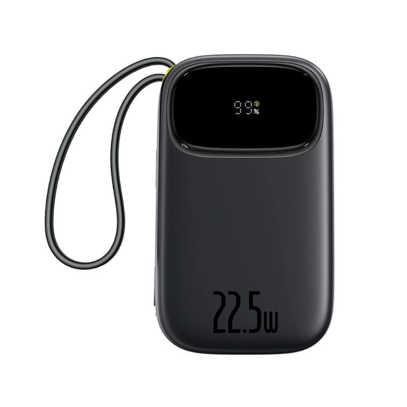 Powerbank павербанк УМБ Baseus EnerFill FC31 Digital Display with 2 Built-in Cables 20000mAh 22.5W Black (P10082107123-00)