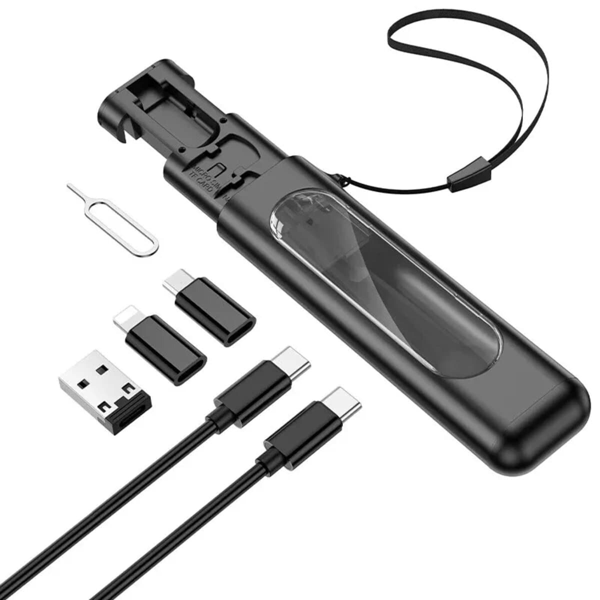 Кабель із перехідниками BOROFONE BU36 Show storage charging data cable set Multifunction Black (BU36B)
